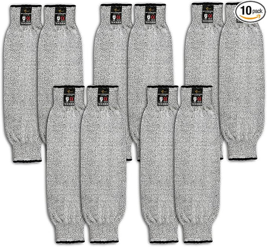 Evridwear Protective Arm Sleeves Cut Resistant Farmers Sleeves for Men Work, Gardening, Farming, Arm Protectors for Thin Skin and Bruising (Extra Large, No Thumb Hole) 5 Pairs