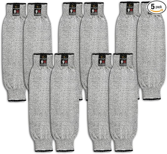 Evridwear Protective Arm Sleeves Cut Resistant Farmers Sleeves for Men Work, Gardening, Farming, Arm Protectors for Thin Skin and Bruising (Small, No Thumb Hole) 5 Pairs
