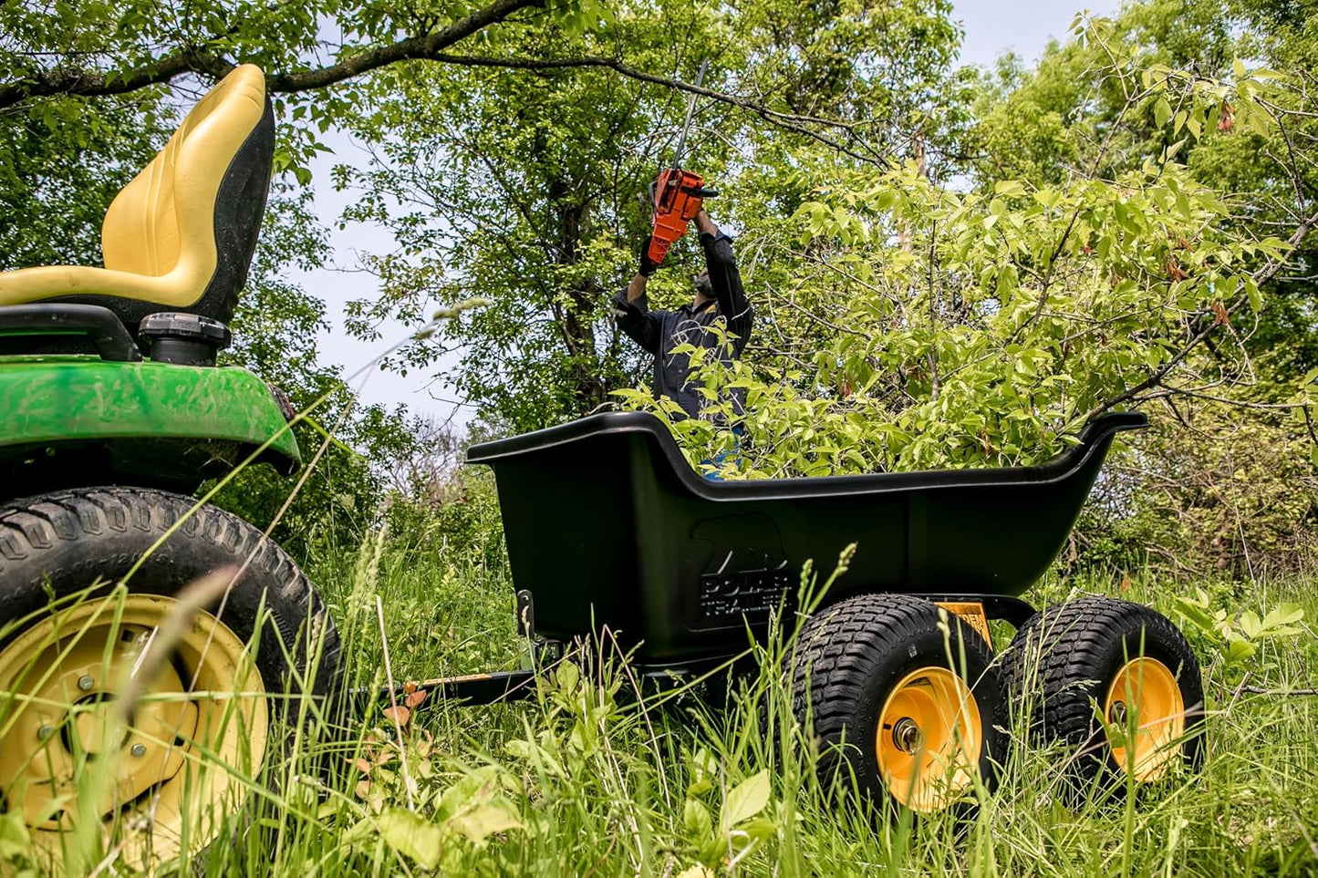 Polar Trailer 8261 Heavy-Duty Tandem Axle ATV/UTV Trailer – 15 Cu. Ft, 1200 lb Capacity, Wide-Track Wheels for Ice Fishing & Outdoor Hauling