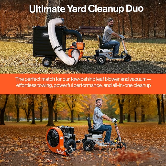 SuperHandy Electric Tugger Cart, Industrial Tow Tractor Riding Scooter - 1 Seater, 2600 lbs Towing Cap, 350 lbs load cap, 48V 4Ah Li-Ion Battery - For Warehouse Material & Mobility Personnel Transport