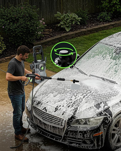 Pressure Washer, Power Washer with Foam Cannon High Pressure Washer for Cars, Fences, Patios, Decks, Patios and Driveway Powerwasher