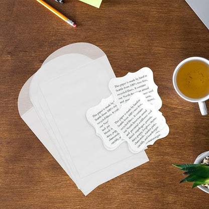 15 Sets of Square Planting Guide with Glassine Envelopes – Perfect for Seed Paper Products, Wedding Favors, and Gift Sets