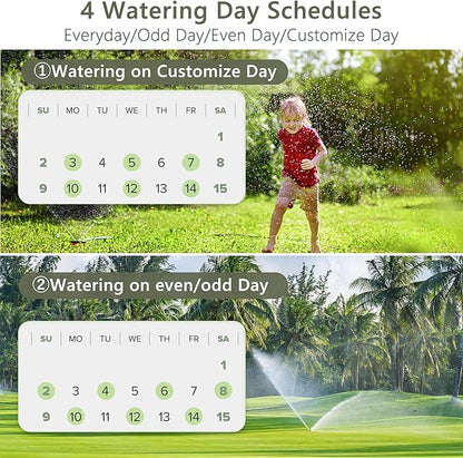 Diivoo WiFi Sprinkler Timer 3 Zone, Smart Water Hose Timer Compatible with Alexa and Google, Remote Control Irrigation, Automatic Manual Watering, Rain Delay, for Garden, Yards and Lawns (2.4Ghz Only)