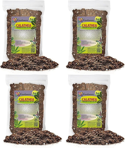 Gardenera Calathea Potting Mix - Unlock Robust Growth and Striking Leaf Patterns with Our High-Performance Formula - 20 Quart