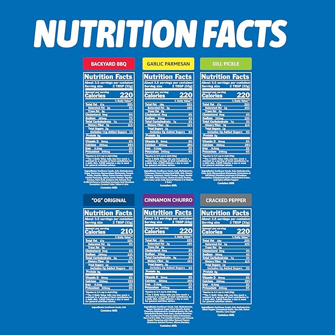 SMACKIN' Sunflower Seeds, Roasted Jumbo Small-Batch, American Made - 6 Flavor Variety. 1.5oz bags (6 Bags)