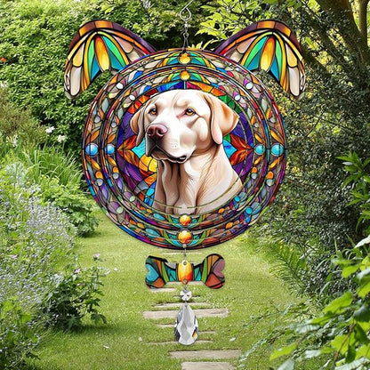 Labrador Retriever Dog Ears Wind Spinner, Labrador Retriever Wind Spinner Hanging for Yard and Garden