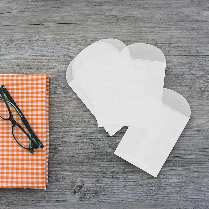 15 Sets of Square Planting Guide with Glassine Envelopes – Perfect for Seed Paper Products, Wedding Favors, and Gift Sets