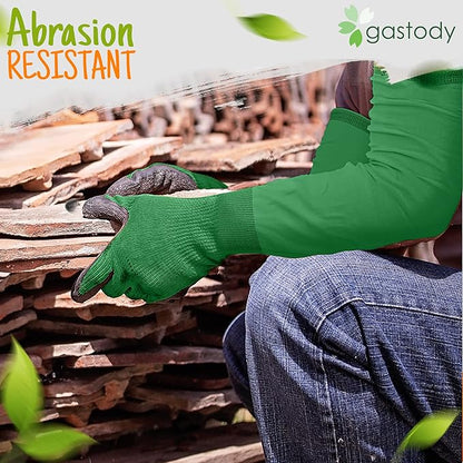Gastody™ Long Sleeve Gardening Gloves Women and Men - Long Cuff Garden Gloves, Multipurpose Heavy Duty Outdoor and Indoor
