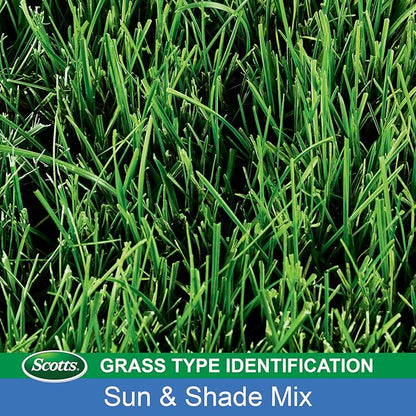 Scotts Turf Builder Grass Seed Sun & Shade Mix, Grows in Extreme Conditions & Spreads for a Durable Lawn, 15 lbs.