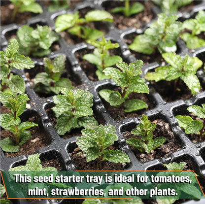 Mr. Pen- Seed Starter Tray Kit, 5 Pack, Black, Total 350-Cells, Seed Starter Kit with Humidity Domes