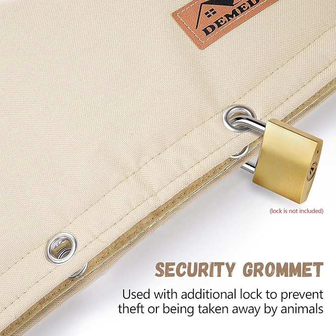 Backflow Preventer Insulation Cover - 2 Way Opening Pipe Insulation Cover for Irrigation Valve, Sprinkler Cover for Outside - Winter Freeze Protection Backflow Cover - 16" W x 20" H, Beige