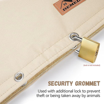 Backflow Preventer Insulation Cover - 2 Way Opening Pipe Insulation Cover for Irrigation Valve, Sprinkler Cover for Outside - Winter Freeze Protection Backflow Cover - 16" W x 20" H, Beige