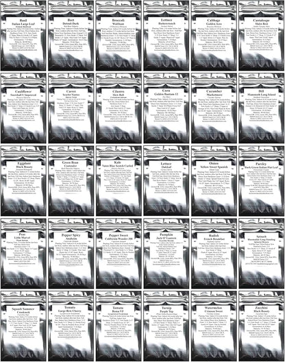 Beginner Survival Seed Vault: 20,000+ Heirloom & Non-GMO Seeds (30 Easy to Grow Varieties) by B&KM Farms