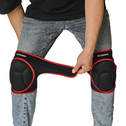 Knee Pads for Gardening,Flooring - Thick EVA Foam Cushion, Non-Slip Silicone & Adjustable Straps (S/M/L), Breathable Unisex Garden Kneeling Pad with Extended Comfort