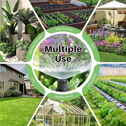 30 Pcs Drip Irrigation Emitters, Adjustable Irrigation Drippers Micro Sprinkler Sprinkler Head for 1/4 Irrigation Tubing，0-3' Spray Distance Drip Line Emitters for Drip System, Automatic Irrigation