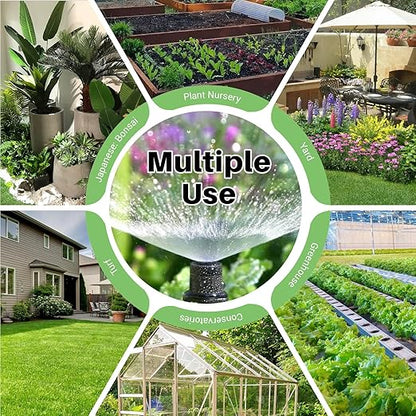 30 Pcs Drip Irrigation Emitters, Adjustable Irrigation Drippers Micro Sprinkler Sprinkler Head for 1/4 Irrigation Tubing，0-3' Spray Distance Drip Line Emitters for Drip System, Automatic Irrigation