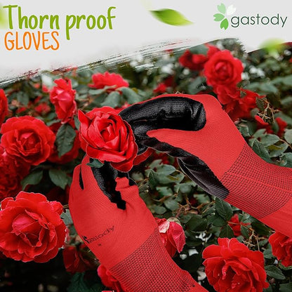 Gastody™ Long Sleeve Gardening Gloves Women and Men - Long Cuff Garden Gloves, Multipurpose Heavy Duty Outdoor and Indoor