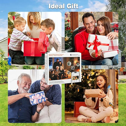 Smart Bird House with Camera, 2K HD Live View Birdhouse Camera with AI Recognition & Solar Powered, Perfect Viewing Bird Nesting and Hatching, Gift for Bird Lovers