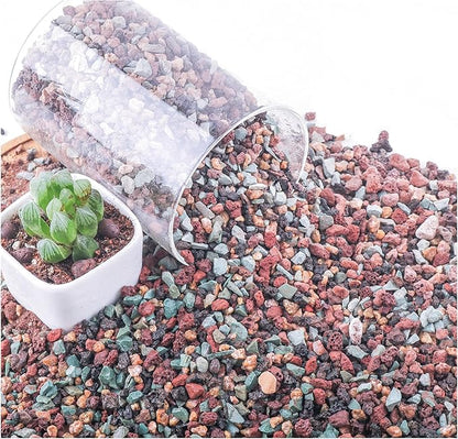 5lb Mix Horticultural Lava Rock Pebbles Pumice Potting Soil Amendment Succulent Cactus Bonsai Gritty Rock Decorative Gravel Plant Drainage Volcanic Rock for Aquarium Fairy Gardening Top Dressing