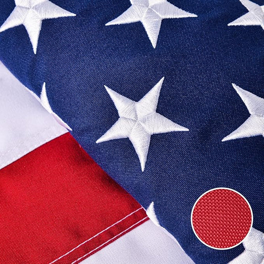 American Flag for Outside 3x5 FT, Deluxe Heavy Duty Spun Polyster, TearProof and Waterproof Super Tough Series, All Weather High Wind USA US Flag with Embroidered Stars, Sewn Stripes, Brass Grommets