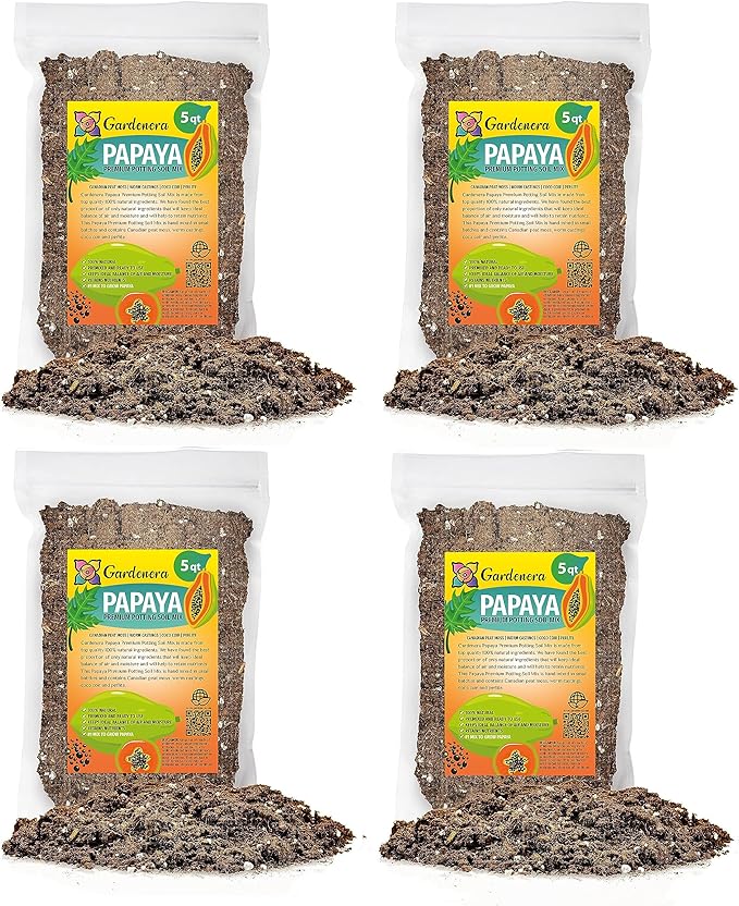 Gardenera Papaya Plant Potting Mix - Unlock Rich Growth and Flavorful Harvests with Our High-Performance Formula - 20 Quart