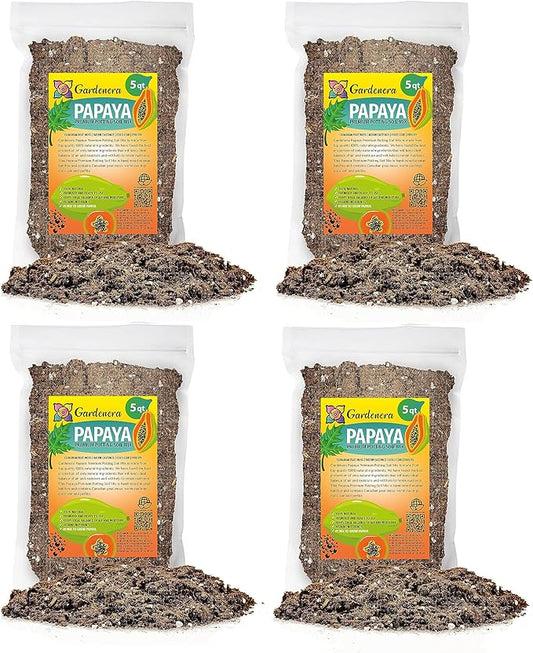 Gardenera Papaya Plant Potting Mix - Unlock Rich Growth and Flavorful Harvests with Our High-Performance Formula - 20 Quart