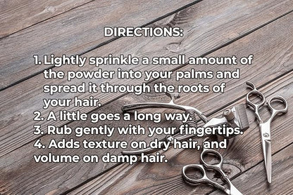 Organic Texture Powder for Men. Seattle Pomade Co. Creates Volume with certified organic materials. Fragrance-Free. Globally sourced certified organic materials.