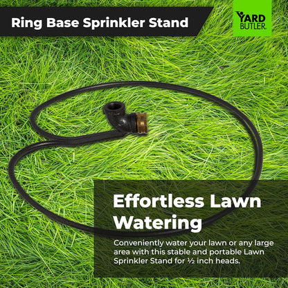 Yard Butler Ring Base Sprinkler Stand - Durable Gardening Supplies for Lawn Care - Sturdy Design for Sprinkler Stability - Water Lawn & Garden Evenly - 1/2" Head