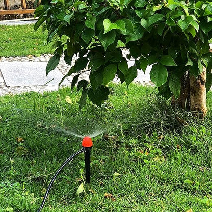 1/4" Drip Irrigation Emitters, Yulaiyoen 1/4-inch Spray Emitters 30 Pack, Automatic Drip Irrigation Parts Accessories, 360 Degree Drip Irrigation Sprinkler Heads Sprayer for Irrigation System