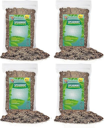 Gardenera Spearmint Plant Potting Mix - Unlock Robust Growth and Invigorating Scent with Our High-Performance Formula - 20 Quart