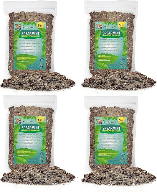 Gardenera Spearmint Plant Potting Mix - Unlock Robust Growth and Invigorating Scent with Our High-Performance Formula - 20 Quart