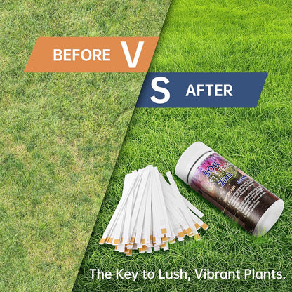 AAwipes Soil pH & Nitrogen Test Kits 2 in 1 Soil Testing Kits with Test Tube 100 Pcs Test Soil for Garden Lawn Grass Flower Vegetable Compost Nutrients Plants (J02-100)