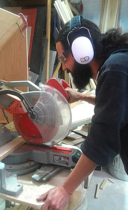 DECIBEL DEFENSE Professional Safety Ear Muffs 37dB NRR - The HIGHEST Rated & MOST COMFORTABLE Ear Protection For Shooting & Industrial Use - THE BEST HEARING PROTECTION GUARANTEED! (WHITE)