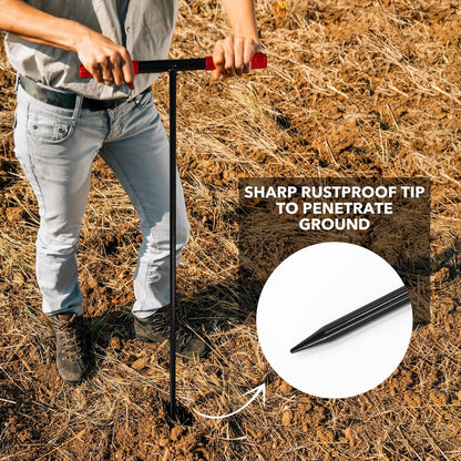 HOMESTEAD 48-Inch Soil Probe Rod with wide T handle, Comfortable Grip for Locating underground pipes and septic tanks