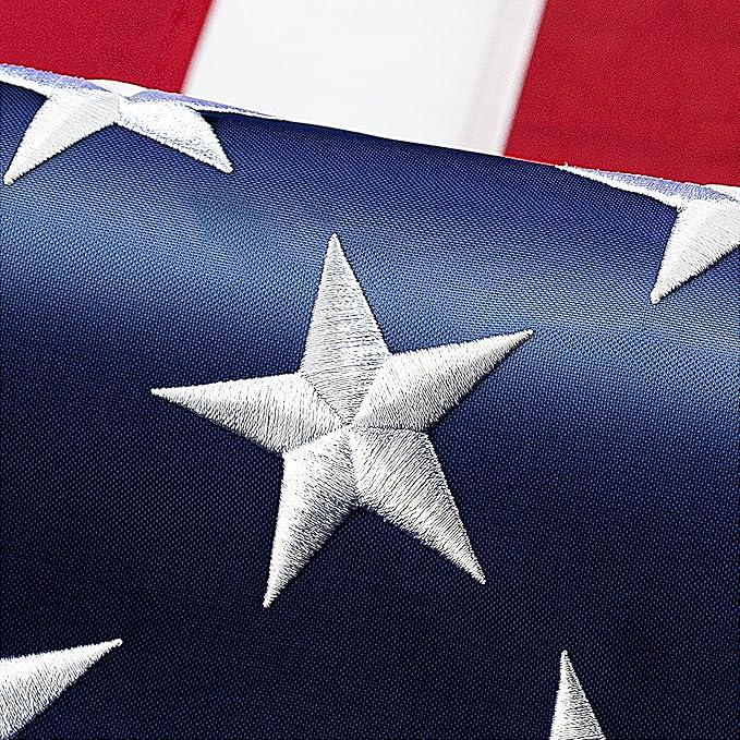 XIFAN Premium American Flag 3x5 ft Outdoor Outside, Heavy Duty Polyester USA Flag, the Strongest Longest Lasting with Embroidered Stars/Sewn Stripes/Brass Grommets/UV Protection