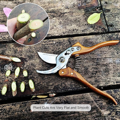 TONMA Bypass Pruning Shears [Made in Japan] 8 inches Professional Garden Shears, Japanese Secateurs Hand Pruner Hedge Clippers, Aluminum Alloy Handle