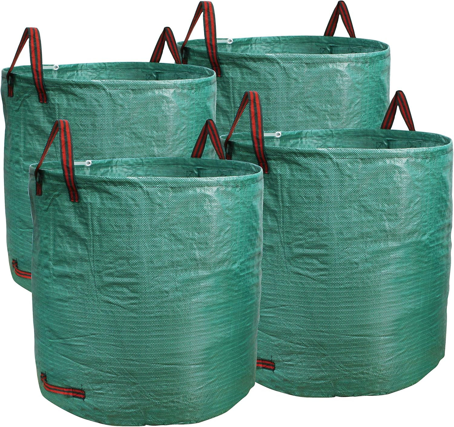 PHYEX Professional 4-Pack 132 Gallon Gardening Bags for Lawn Yard, Extra Large Reusable Leaf Bags, Waste and Trash Container