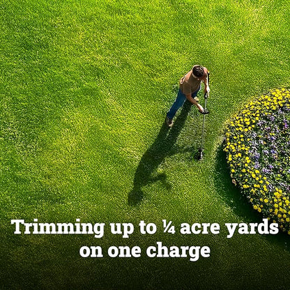 WORX Cordless String Trimmer, 20V 13''-15'' Weed Wracker with Brushless Motor 2.0, 21 cc Gas Equivalent, Quick-Line Reloading, Tool Only