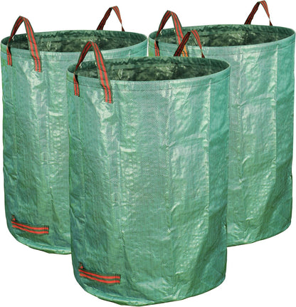 Gardzen 3-Pack 40 Gallon Yard Waste Bags - Reuseable Heavy Duty Gardening Bags, Lawn Pool Garden Leaf Waste Bag