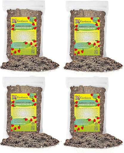Gardenera Barbados Cherry Plant Potting Mix - Unlock Robust Growth and Zesty Fruits with Our High-Performance Formula - 20 Quart