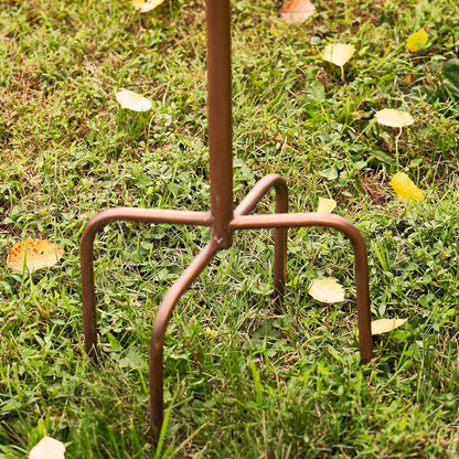 Large Copper Colored Multi-Birdhouse Stakes, Room for 4 Bird Families in Each (Rectangular Houses with Classic Roofs)